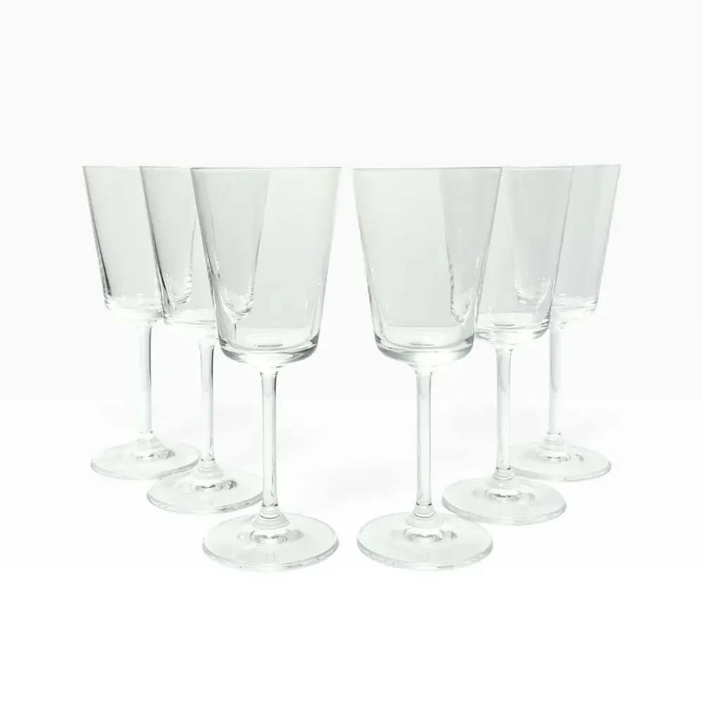 Waterford (Marquis) Set of 6 Contemporary Crystal Wine Glasses 7 3/4” 8oz Signed